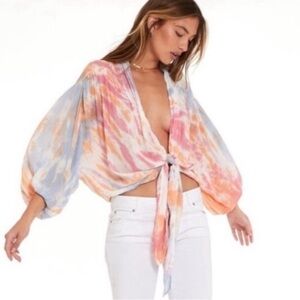 Young Fabulous & Broke Carmen Tie Dye Top